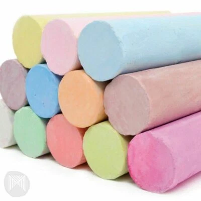 TALLON 12 Coloured Chalk Sticks Blackboard Playground Pub Art Craft Kids
