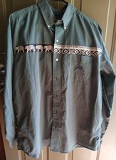 Native American men's shirt applique work added