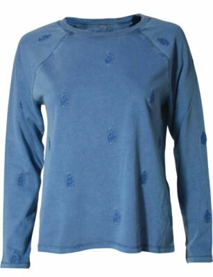White Stuff Beach Walk Sweat Top Sweatshirt Embroidered Blue Size 8-18 NEW £49
