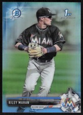 2017  Bowman Draft Chrome Sky Blue REFRACTOR Riley Mahan (/399)   - FREE SHIP