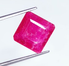 8.35 Ct Natural Red Beryl Bixbite Loose Gemstone Certified Square Cut Beryl Gems
