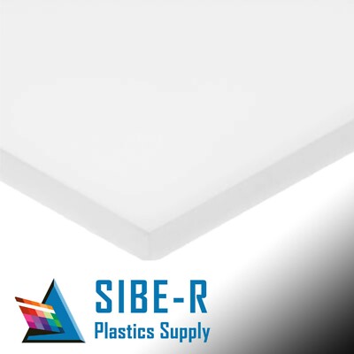 HDPE (High Density Polyethylene) 1/8'' x 6'' x 12'' Natural Plastic Sheet