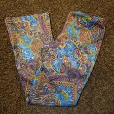 Pure Energy Paisley Pants - Womens Size Medium (30x30) - Colorful Hippie Pattern