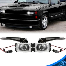 Bumper Fog Lights Driving Lamp For 1988-1998 99 00 Chevy GMC C/K 1500 Left+Right