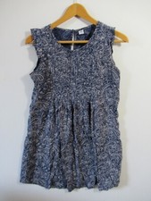 Old Navy Paisley Sundress Women Small Blue Flutter Sleeve Pleated Lightweight