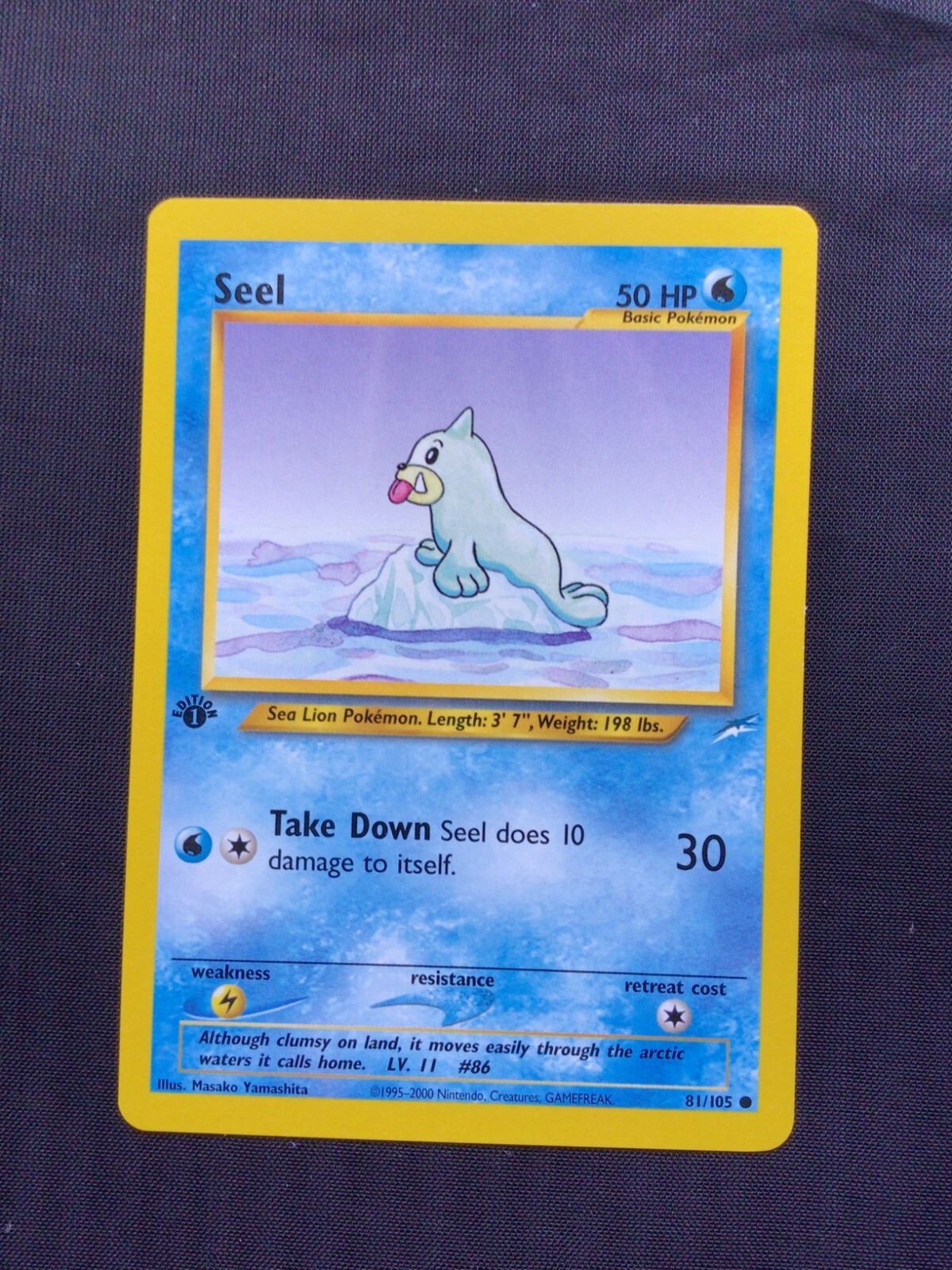 Pokemon Cards: 1st Edition Neo Destiny Common: Seel 81/105