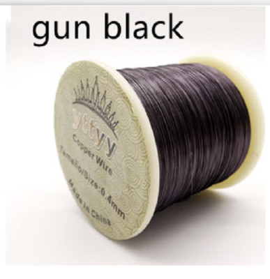 Gun Black Color retention copper wire 200g for jewelry Making DIY 0.3-1.0mm