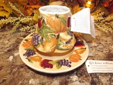 Jar Candle Shade Capper HOMCO Home Interior Candle Topper Fall Pumpkins Thanksgi