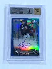 Corey Zangari 2016 1st Bowman Chrome Blue Refractor Auto 118/150 BGS 9 10