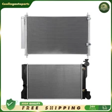 Aluminium Radiator & A/C Condenser Cooling Kit For 2009 2010-2015 Toyota Corolla