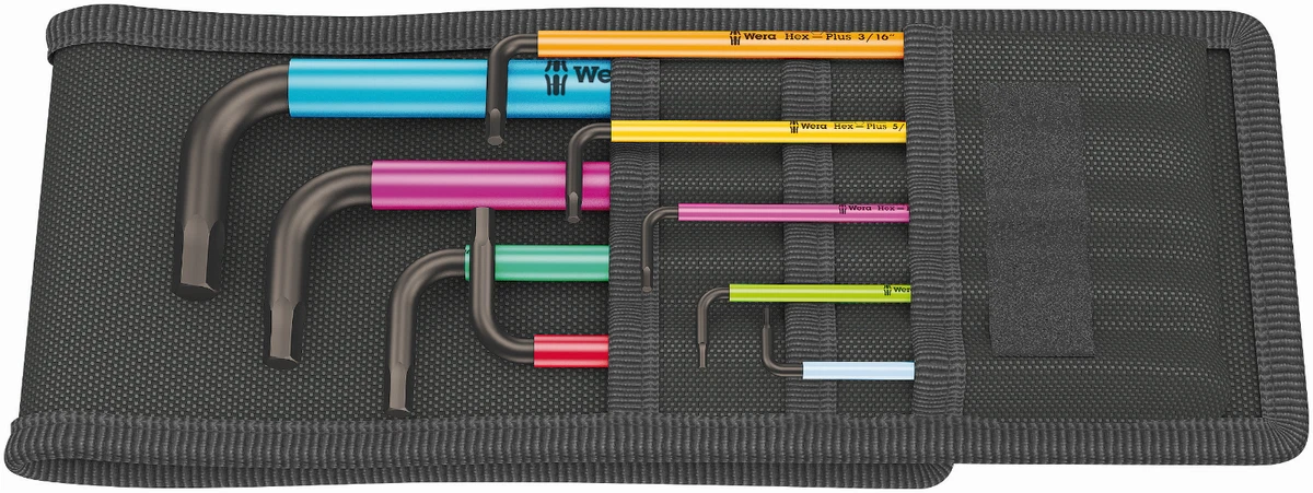 Wera 950 SPKL 9 SM N Multicoloured L Allen Hex Key Set Imperial 05022639001
