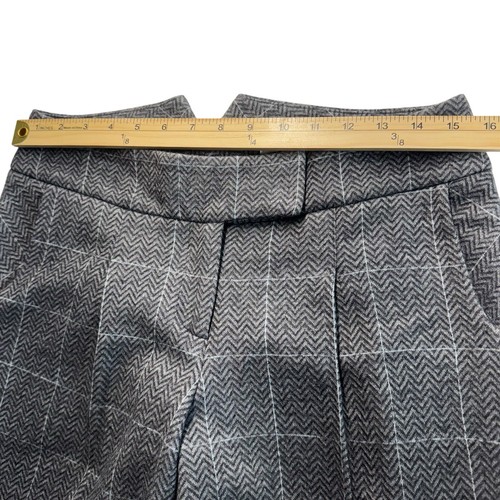 Pantalones de pierna ancha Diane von Furstenberg Corazón para mujer gris mezcla de lana talla 8 NUEVOS #091 - Imagen 4 de 10