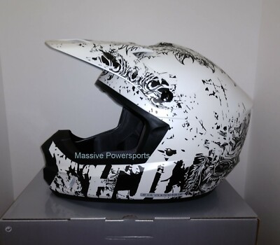 HJC CS-MX2 Creeper White Snowmobile Helmet Breathguard XS SM MD LG XL 2XL DOT