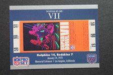 1990-91 Pro Set Super Bowl 160 Football #7  Trading Card SB VII Ticket
