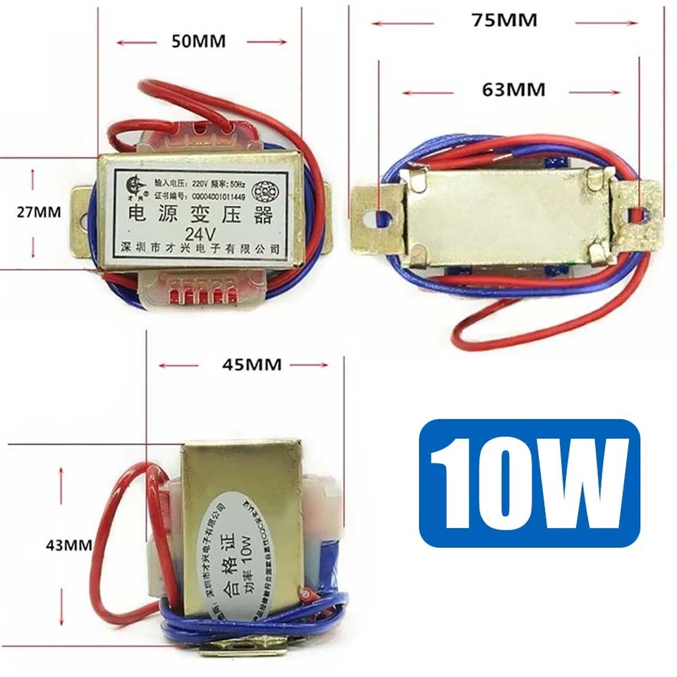10W/VA Leistung Transformator AC 220V/380V Einzel/Dualer Ausgang Trafo Netztrafo - Bild 2 von 4