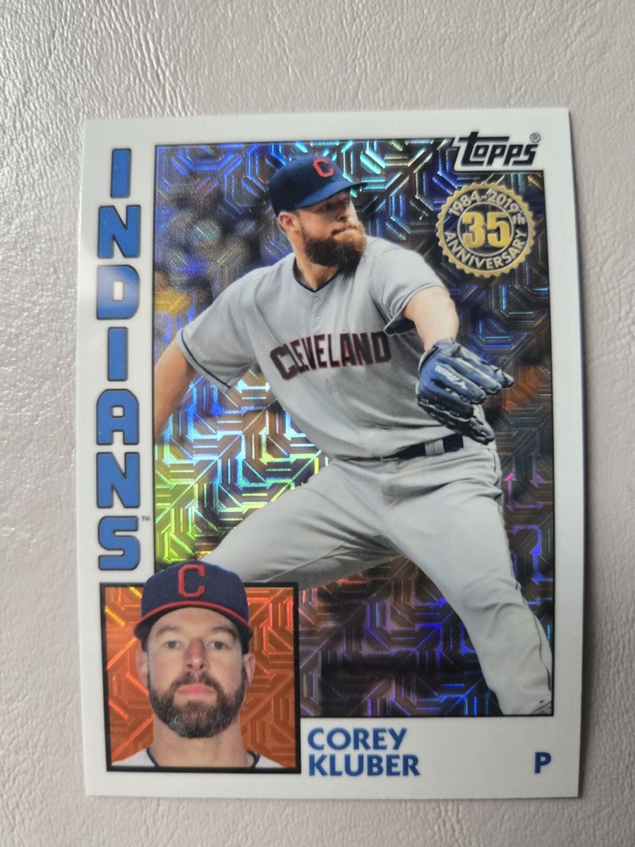 2019 Topps Chrome Silver Pack Corey Kluber Mojo Refractor #T84-7