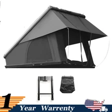 2-3 Pax Car Roof Top Tent Hardshell Overland Camping Tent w/ Ladder for Van Jeep
