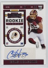 2019 Panini Contenders Rookie Ticket Cole Holcomb #286 Auto 4f2