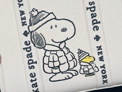 NWT Kate Spade X Peanuts Snoopy Kip Small Tote Pebbled Leather in
