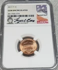 2017-D Lincoln Shield Cent First Year, NGC Gem Uncirculated, Lyndall Bass Signed