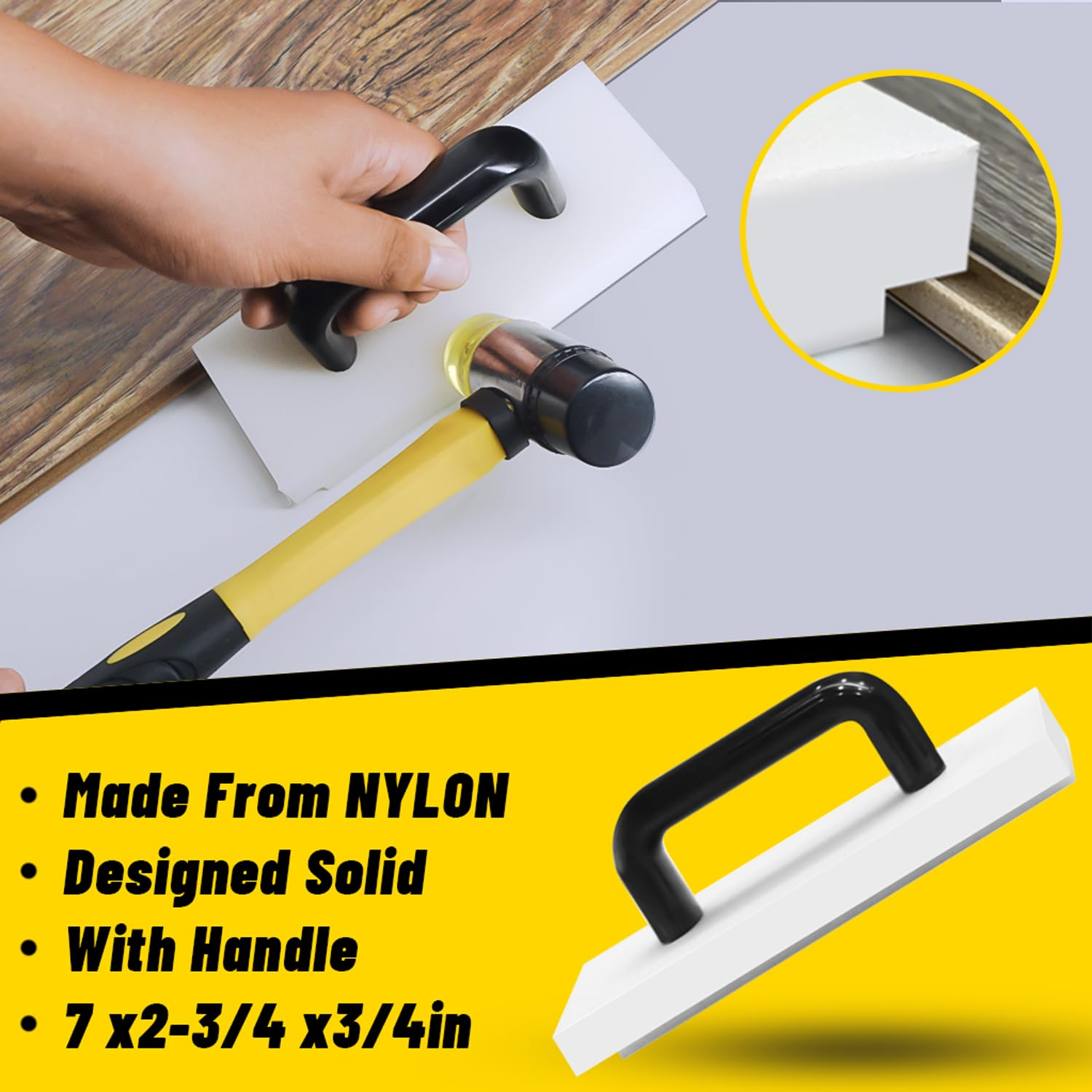 Laminate and Vinyl Flooring Installation Kit with Tapping Block for LVP-image