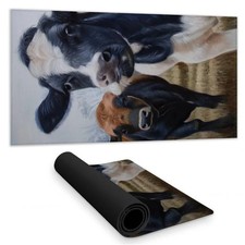 Begin Home Decor C1DM1531TYLUHO 16 x 32 in. White Farm Animals Desk Mat - Two...