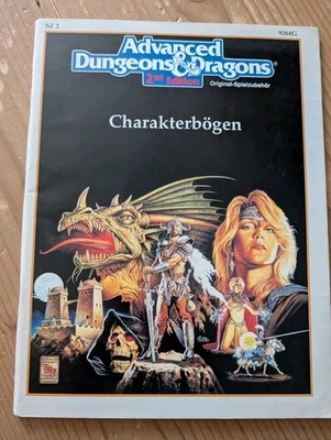 AD&D 2nd Edition, Carakterbögen, TSR, Deutsch  - Bild 1 von 4