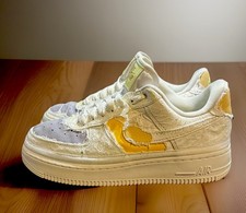Nike Air Force 1 Giallo Pastello Blu Rosa Reveal Sneakers Scarpe Donna Taglia 7,5