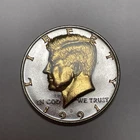 DANBURY MINT 1991 D KENNEDY HALF DOLLAR GOLD & SILVER Colored United State COIN