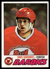 1977-78 Topps Hockey Card Dave Gardner Cleveland Barons #258 EX+