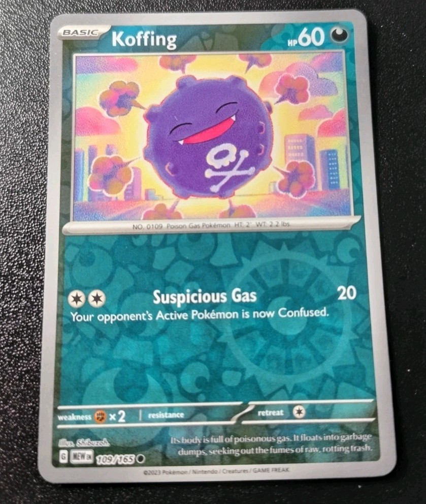 Pokemon 151 Koffing Reverse Holo Common Card 109/165 NM