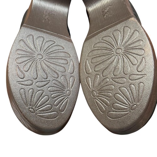 B.O.C Damenschuhe Größe 9M schwarz Slipper Clogs bequeme Absätze Kunstleder Blumenmuster - Bild 10 von 10