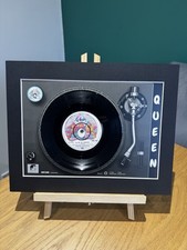 Queen - We Are The Champions 7" Single Vinyl on Record Player Print  Music