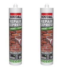 Soudal Repair Express Cement Gap & Crack Mortar Filler 300ml - Beige/Grey/Red
