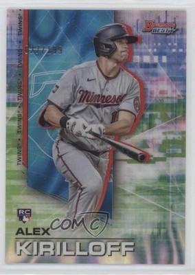2021 Bowman's Best Aqua Lava Refractor 77/199 Alex Kirilloff #10 Rookie RC 7c5