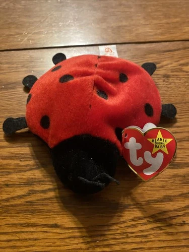 Vintage 1995 Beanie Baby Lucky Lady Bug Plush Bean Bag Doll 4040 DOB 5-1-95