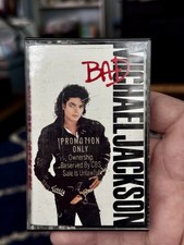 Michael Jackson Bad Cassette Tape Epic ET 40600 PROMOTION ONLY stamp, RARE
