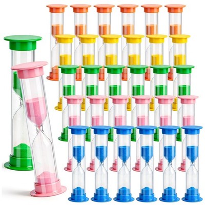 30 Pcs 5 Minute Sand Timer, Plastic Hourglass 5 Min Visual Sand Clock Colorfu...