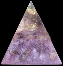 Handmade Amethyst Resin Pyramid