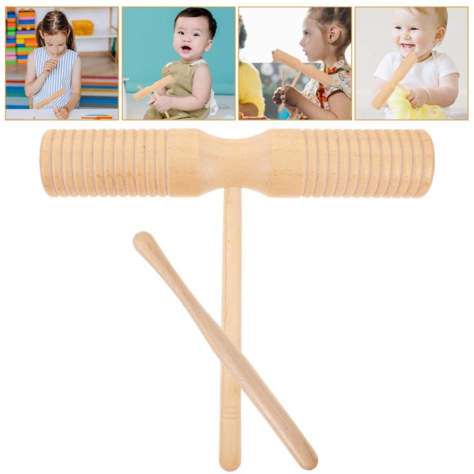 Music Guiro Instrument with Stick Wood Percussion Sticks Classroom ...