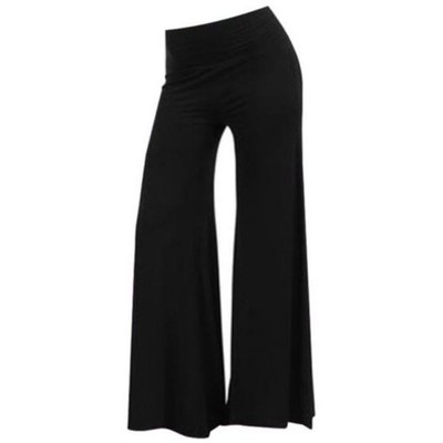 Isaac Liev Black Palazzo Pants Split Pants Side Slits Lightweight W/Pockets XL