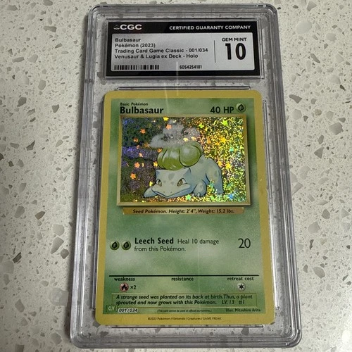CGC 10 Bulbasaur 001/034 Trading Card Game Classic Holo