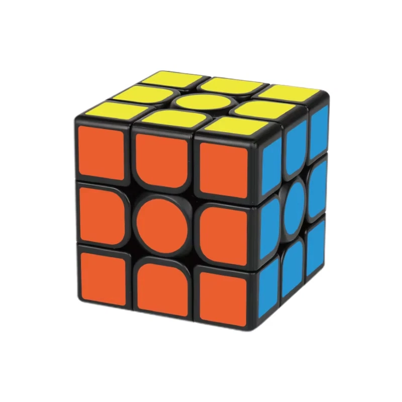 Magic Cube 3X3X3 Nero Adesivo Convenzionale Puzzle Antistress Gioco Professional - Immagine 3 di 4