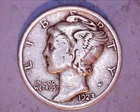 1923 Mercury Head Silver Dime VF  **126-6D
