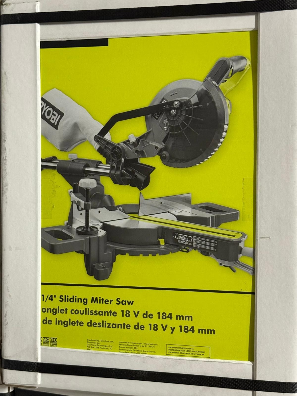 Brand New 18V Cordless 7-1/4 In. Sliding Compound Miter Saw, Tool Only