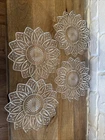 VTG FEDERAL GLASS  PETAL PATTERN Plates  Two (2) Sets Of 4 9.25”CLEAR GLASS EUC
