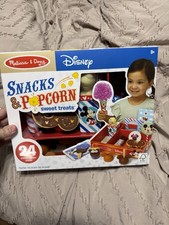 Melissa  Doug Disney Snacks Popcorn Wooden Food Playset Mickey 24pc toy gift