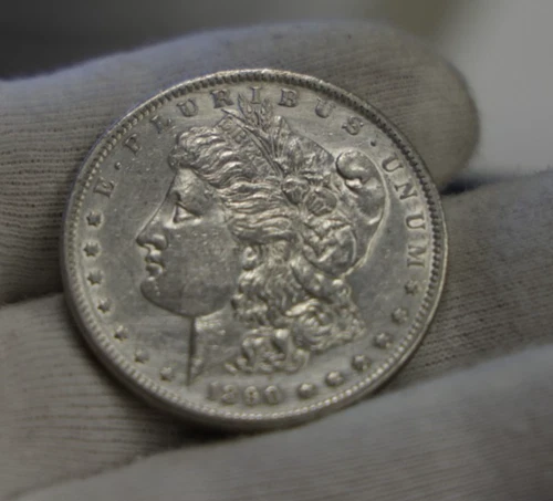 1890 S US Morgan Silver Dollar $1 XF (Cleaned)