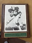 RAY NITSCHKE HOF SIGNED AUTO Plaque GREEN BAY PACKERS 1978 CHAMPS FOOTBALL