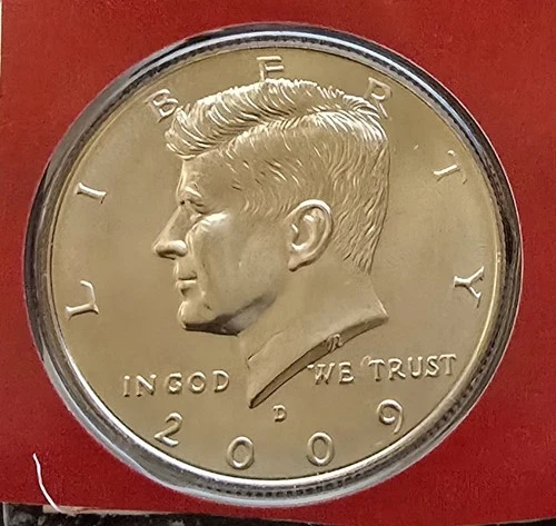 2009-D Kennedy Half Dollar Uncirculated in original cello mint holder H65
